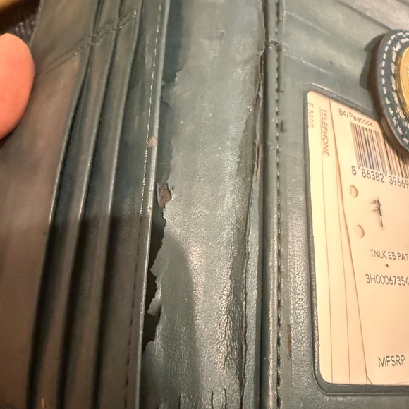 Coach teal wallet (NWT) - Picture 5 of 6